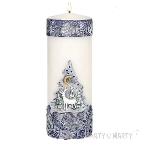 swieca pienkowa renifer bialo granatowa adpal 200 70 mm