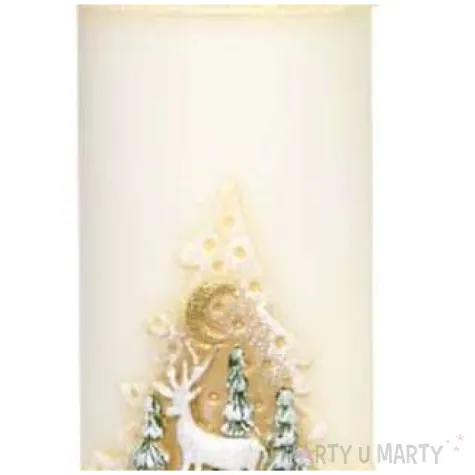 swieca pienkowa renifer bialo kremowa adpal 200 70 mm