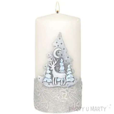 swieca pienkowa renifer bialo szara adpal 150 70 mm