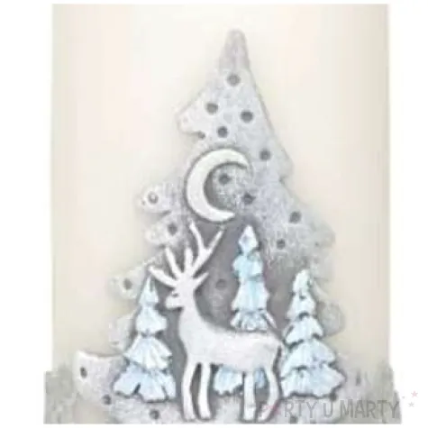 swieca pienkowa renifer bialo szara adpal 150 70 mm