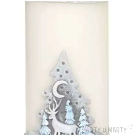 swieca pienkowa renifer bialo szara adpal 200 70 mm