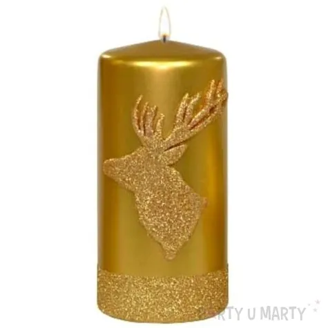 swieca pienkowa renifer zlota adpal 200 70 mm