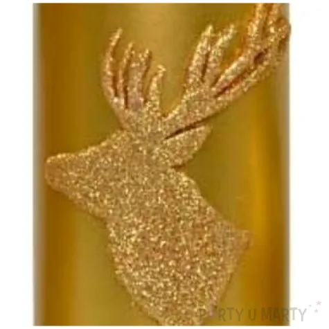 swieca pienkowa renifer zlota adpal 200 70 mm