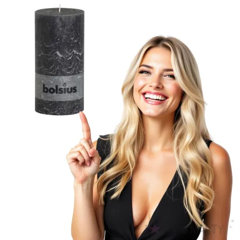 swieca pienkowa rustic antracytowa bolsius 200 100 mm