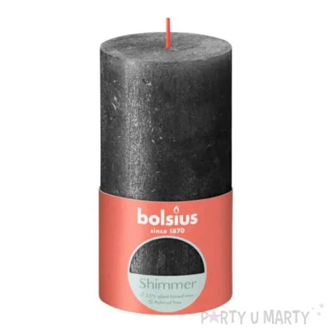 swieca pienkowa rustic antracytowy bolsius 130 68 mm