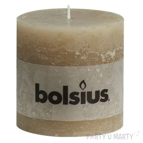 swieca pienkowa rustic bezowa bolsius 100 100 mm