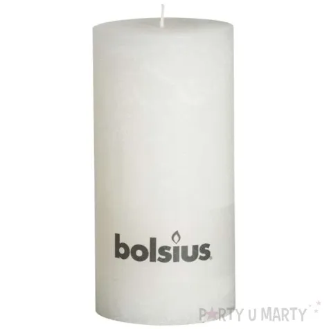 swieca pienkowa rustic biala bolsius 200 100 mm