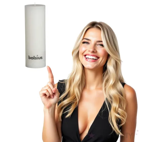 swieca pienkowa rustic bialy bolsius 300 100 mm