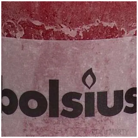 swieca pienkowa rustic bordowa bolsius 100 100 mm
