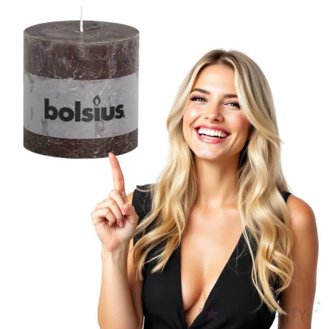 swieca pienkowa rustic brazowa bolsius 100 100 mm