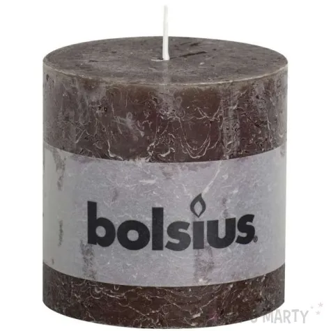 swieca pienkowa rustic brazowa bolsius 100 100 mm