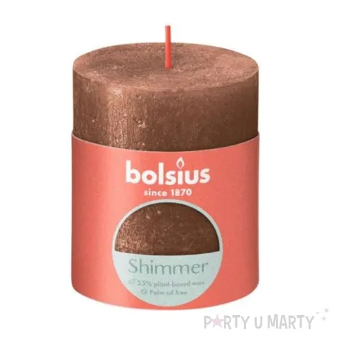 swieca pienkowa rustic brazowy bolsius 80 68 mm