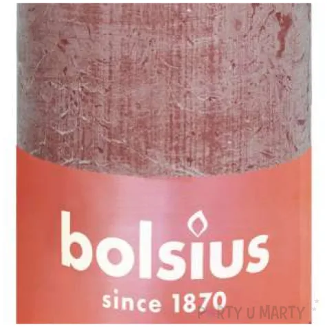 swieca pienkowa rustic brazowy zamszowy bolsius 100 50 mm