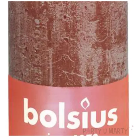 swieca pienkowa rustic brazowy zamszowy bolsius 130 68 mm