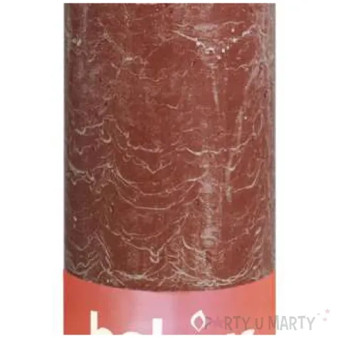 swieca pienkowa rustic brazowy zamszowy bolsius 190 68 mm