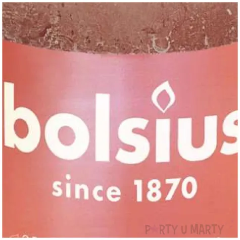swieca pienkowa rustic brazowy zamszowy bolsius 80 68 mm