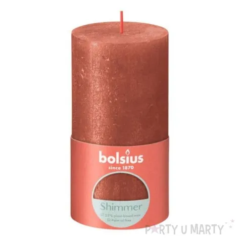 swieca pienkowa rustic bursztynowy bolsius 130 68 mm