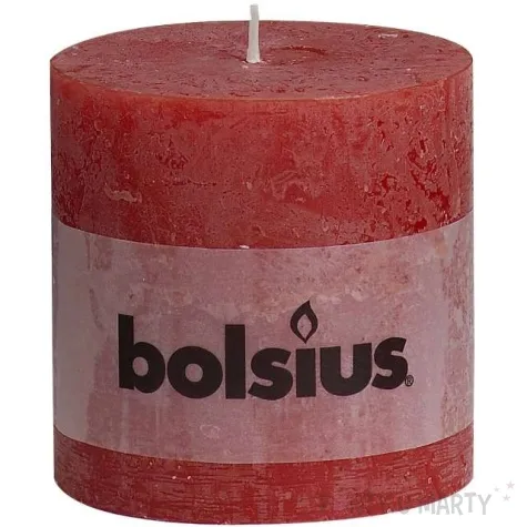 swieca pienkowa rustic czerwona bolsius 100 100 mm