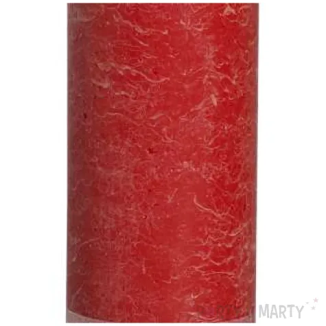 swieca pienkowa rustic czerwona bolsius 300 100 mm