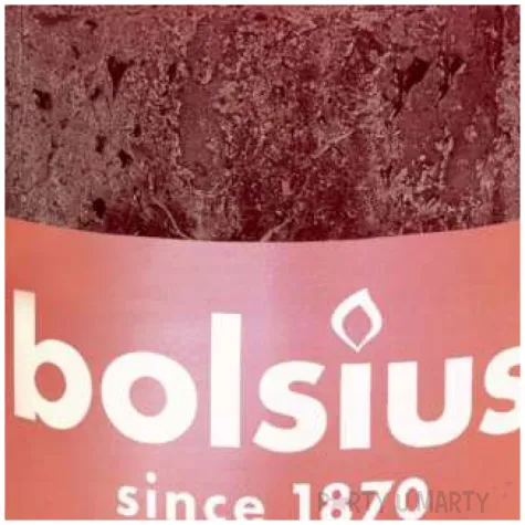 swieca pienkowa rustic czerwony aksamitny bolsius 100 100 mm