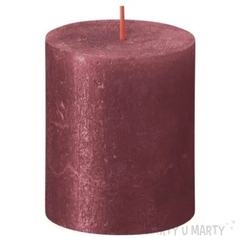 swieca pienkowa rustic czerwony bolsius 80 68 mm