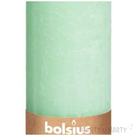 swieca pienkowa rustic divine earth zielona bolsius 190 68 mm