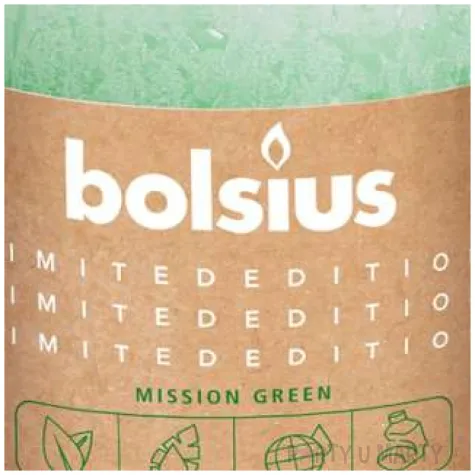 swieca pienkowa rustic divine earth zielona bolsius 80 68 mm