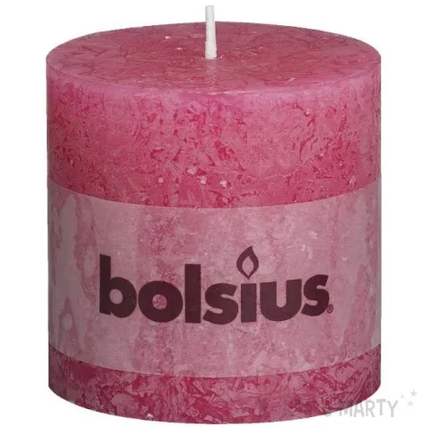 swieca pienkowa rustic fuksja bolsius 100 100 mm