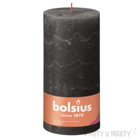 swieca pienkowa rustic grafitowa bolsius 200 100 mm