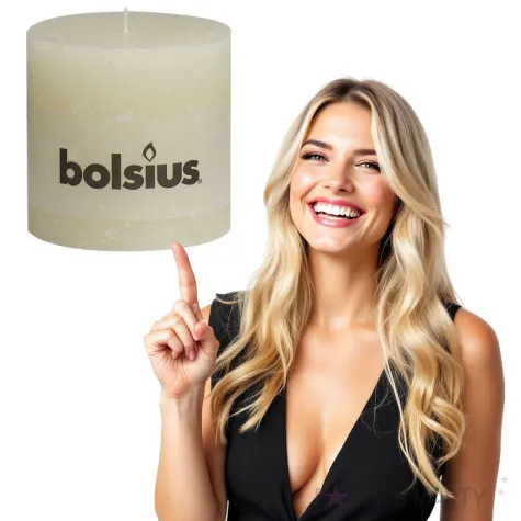 swieca pienkowa rustic kremowa bolsius 100 100 mm