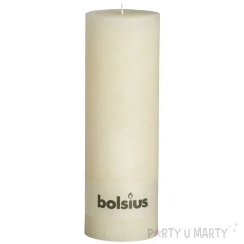 swieca pienkowa rustic kremowa bolsius 300 100 mm