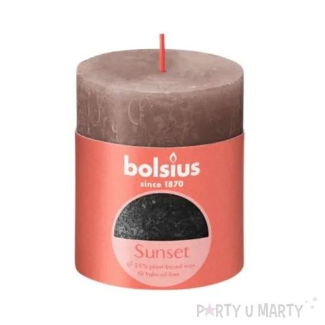 swieca pienkowa rustic kremowy karmel ciemny bolsius 80 68 mm