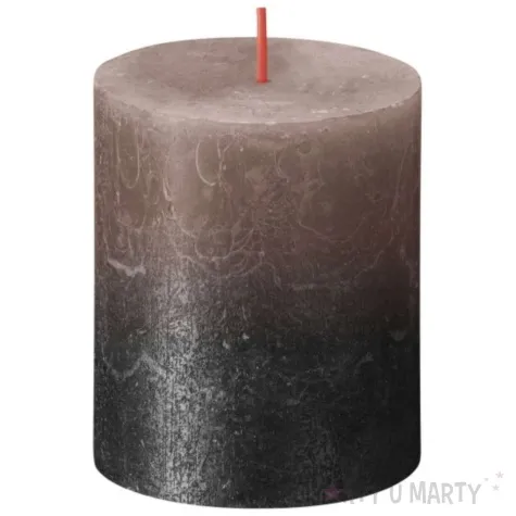 swieca pienkowa rustic kremowy karmel ciemny bolsius 80 68 mm