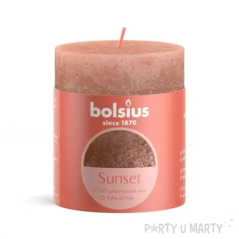 swieca pienkowa rustic kremowy karmel jasny bolsius 80 68 mm