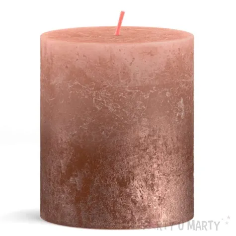 swieca pienkowa rustic kremowy karmel jasny bolsius 80 68 mm