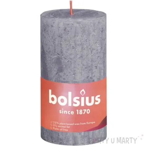 swieca pienkowa rustic lawendowy matowy bolsius 130 68 mm