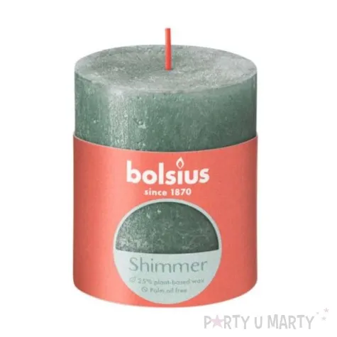 swieca pienkowa rustic lazurowy bolsius 80 68 mm