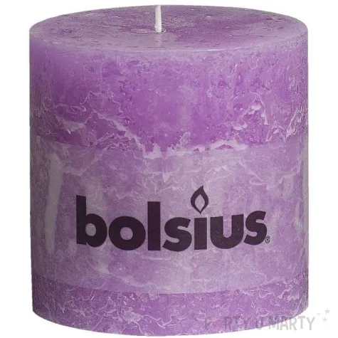 swieca pienkowa rustic liliowa bolsius 100 100 mm
