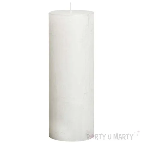 swieca pienkowa rustic metallic biala bolsius 190 68 mm