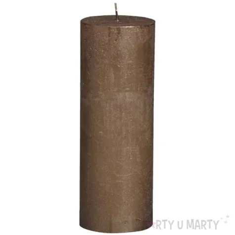 swieca pienkowa rustic metallic brazowa bolsius 190 68 mm