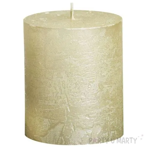 swieca pienkowa rustic metallic kremowa bolsius 80 68 mm