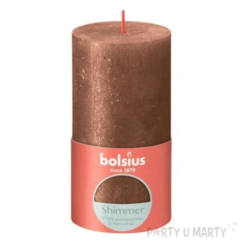 swieca pienkowa rustic miedziany bolsius 130 68 mm