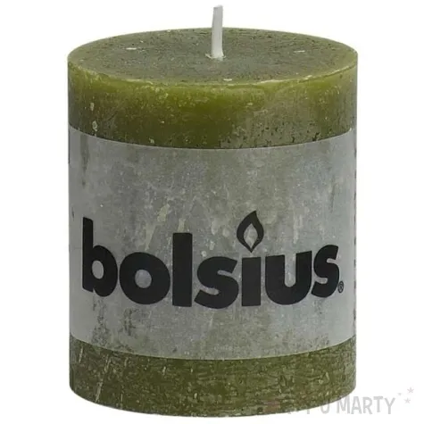 swieca pienkowa rustic oliwkowa bolsius 80 68 mm
