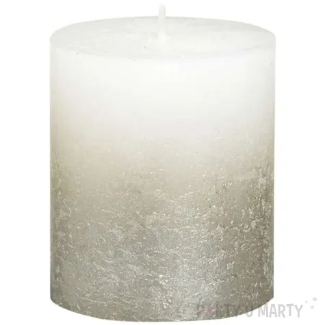 swieca pienkowa rustic ombre bialo szara bolsius 80 68 mm