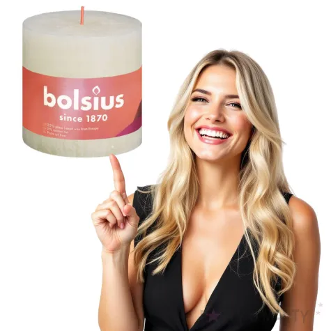 swieca pienkowa rustic perlowy bolsius 100 100 mm