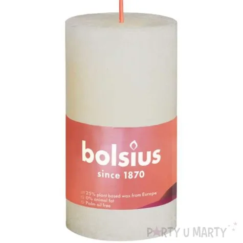 swieca pienkowa rustic perlowy bolsius 100 50 mm