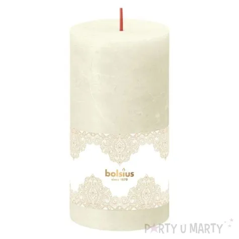 swieca pienkowa rustic perlowy bolsius 130 68 mm