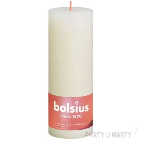 swieca pienkowa rustic perlowy bolsius 190 68 mm