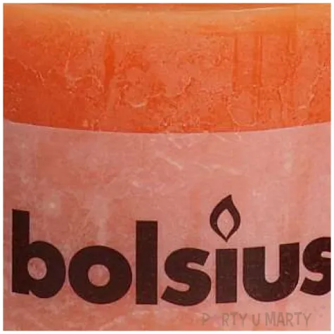 swieca pienkowa rustic pomaranczowa bolsius 100 100 mm