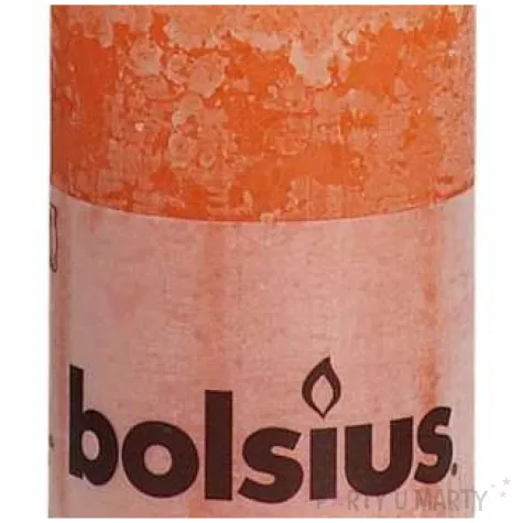 swieca pienkowa rustic pomaranczowa bolsius 100 50 mm